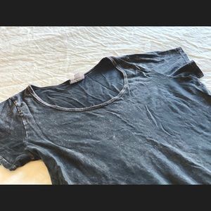 XS Lularoe Classic Tee Black Acidwash
